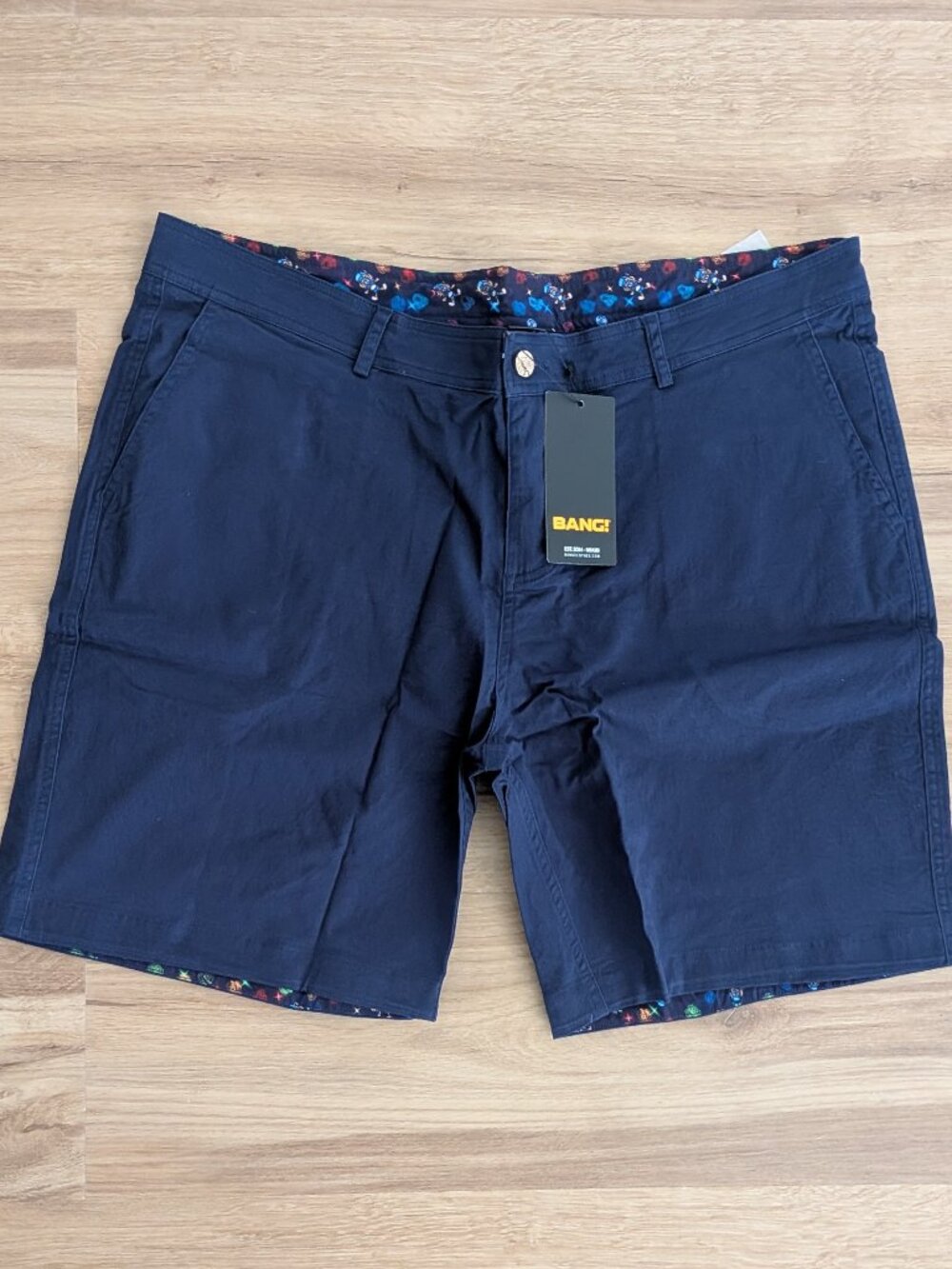 NWT BANG Miami, Bang Clothes Studio Blue Street Shorts– Men’s 3XL, Navy Blue